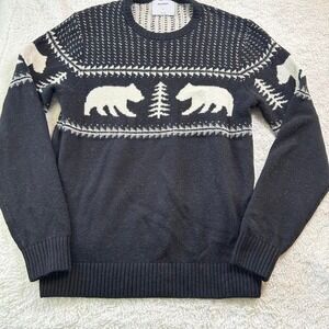 Old Navy Bear Print Winter Knit Sweater Size Small